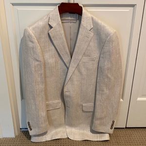 Never Worn: Jos A. Bank Lightweight Sport Coat - 41L - Khaki.